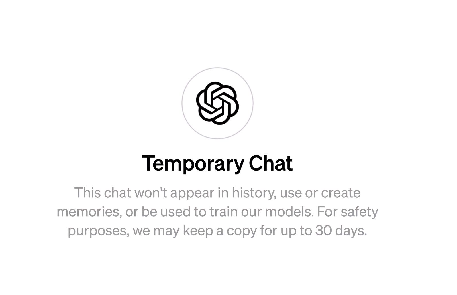 「Temporary chat」を使うと、記憶にも残らず、「ChatGPT」の学習に利用されることもない