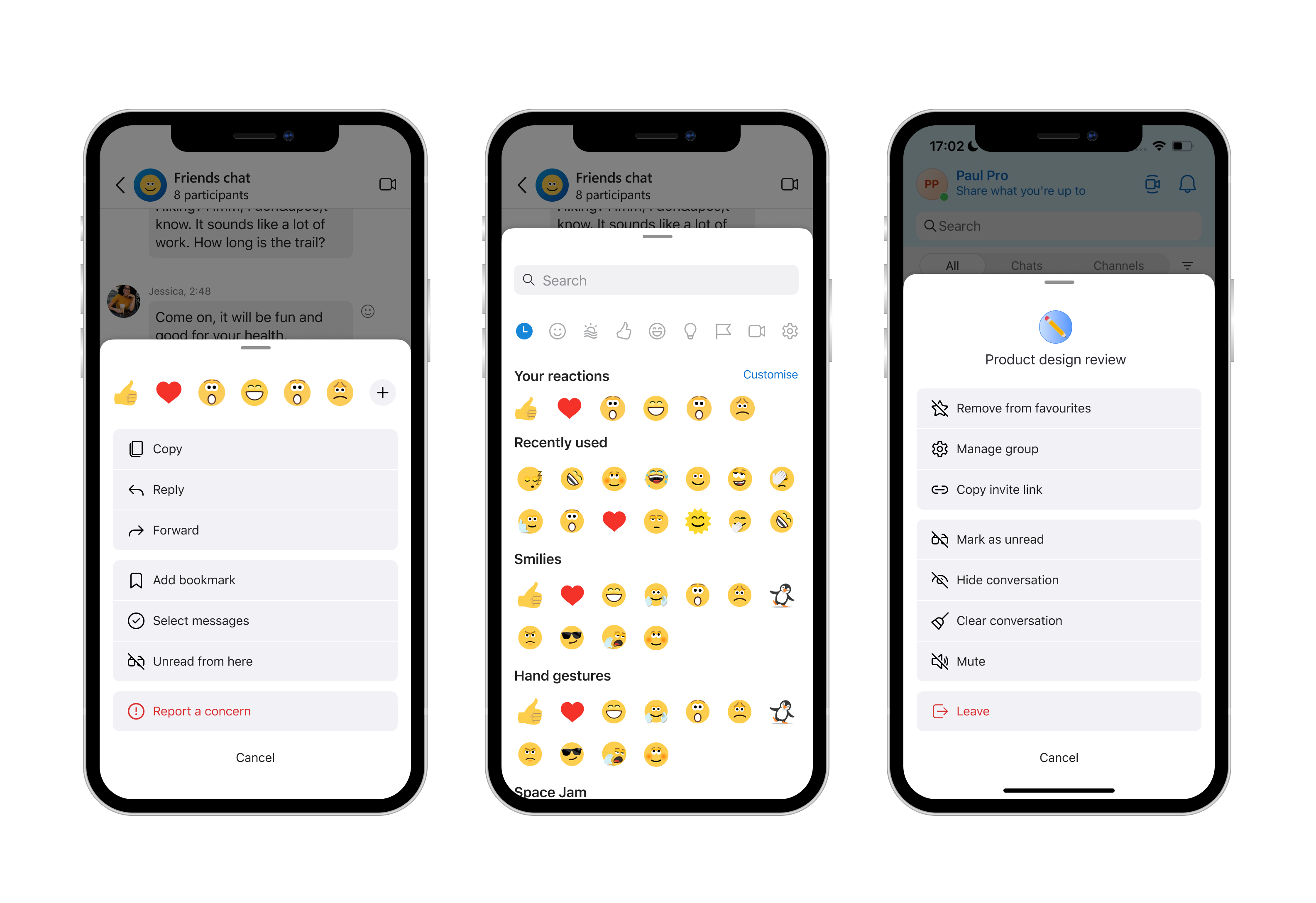 「Skype Messaging 2.0」で刷新されたコンテキストメニュー
