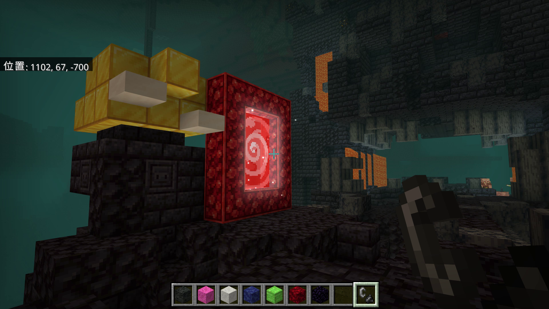 ネザーでもポータルの設置が可能