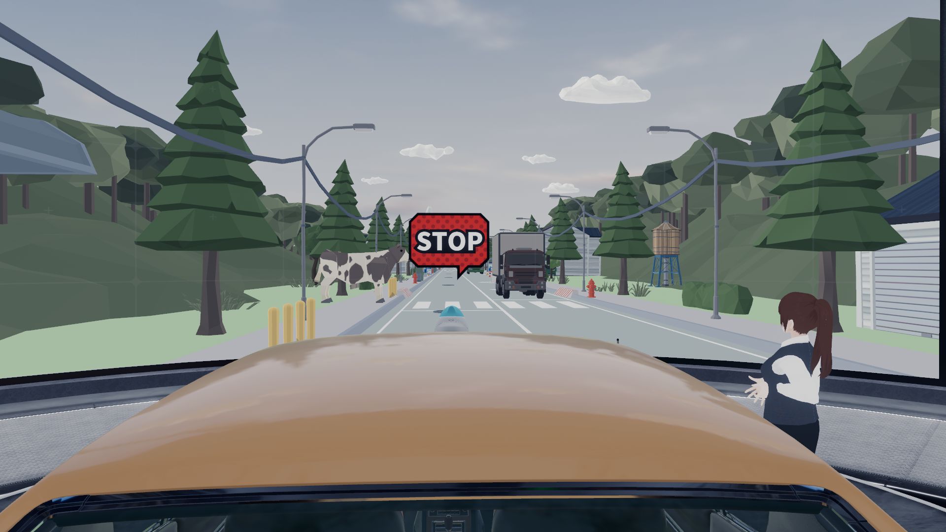 運転シミュレーターを楽しみながら交通安全と「有効視野」の関係について学ぶことができます