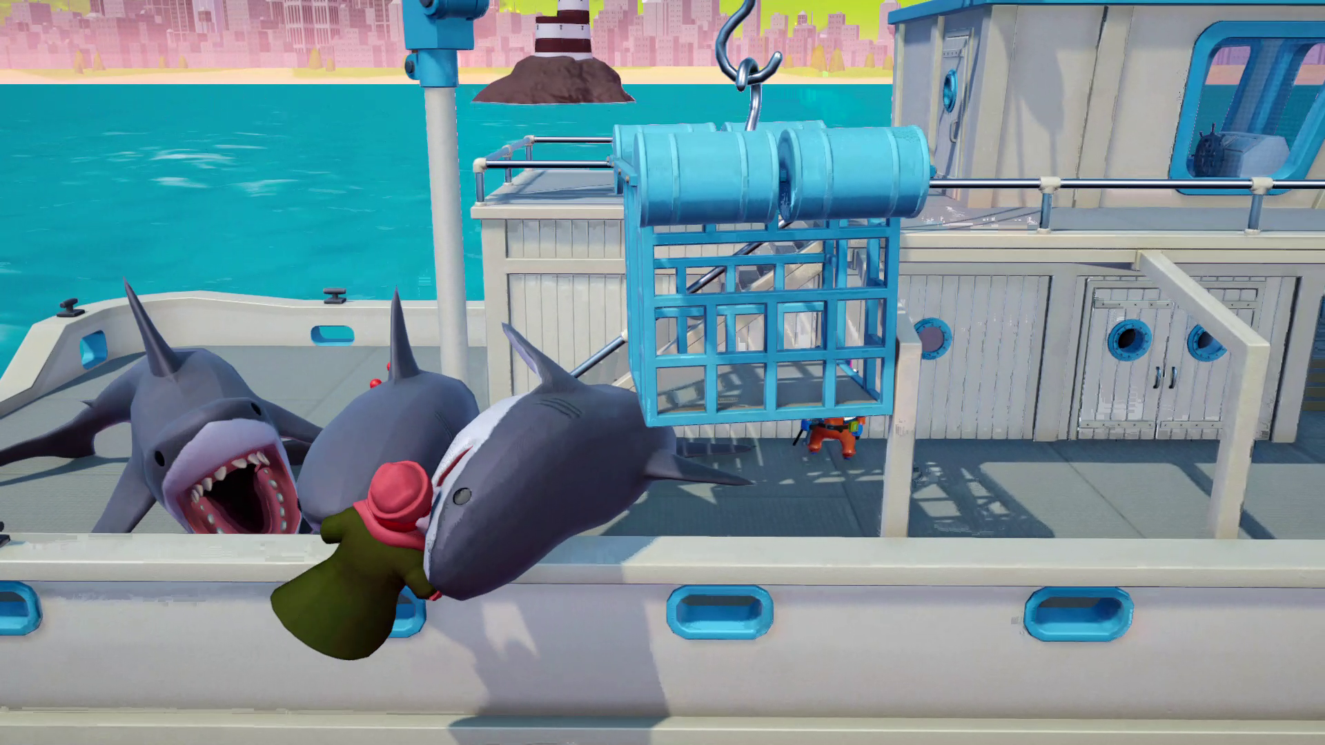 サメに食われたりもする。食われたことで負けにはならないが、脱出方法は不明