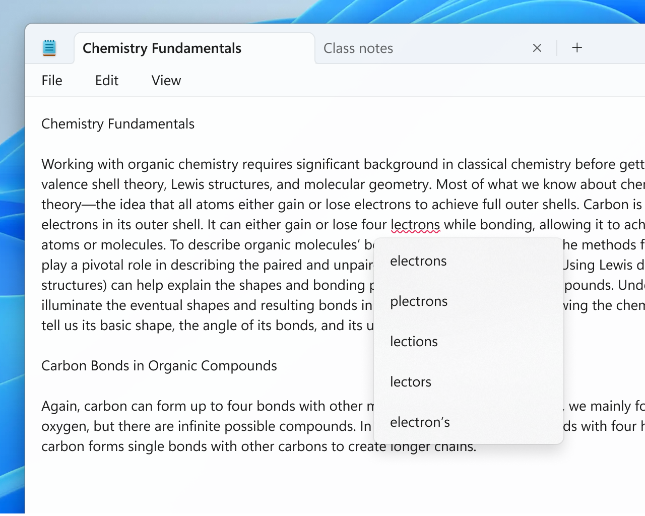 「メモ帳」にスペルチェック機能、修正候補の提案も