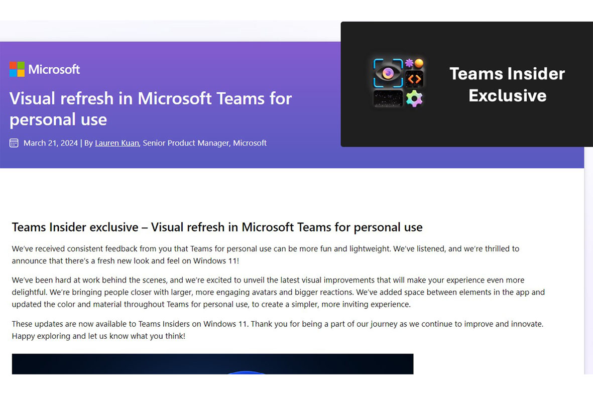 Windows 11の個人版「Microsoft Teams」がデザインを更新へ