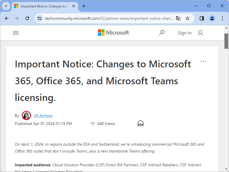 同社のアナウンス