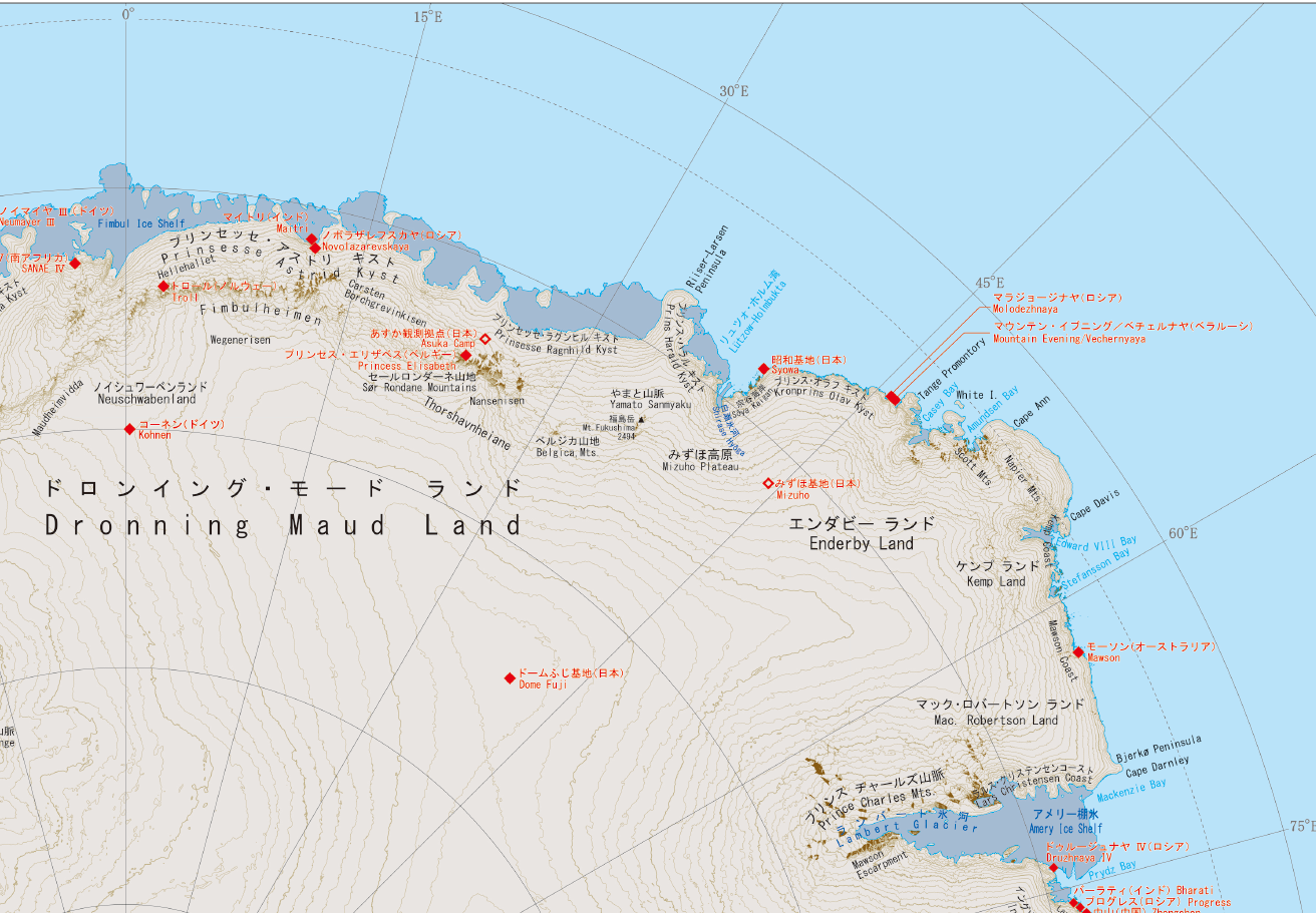 倍率100％で表示した地図