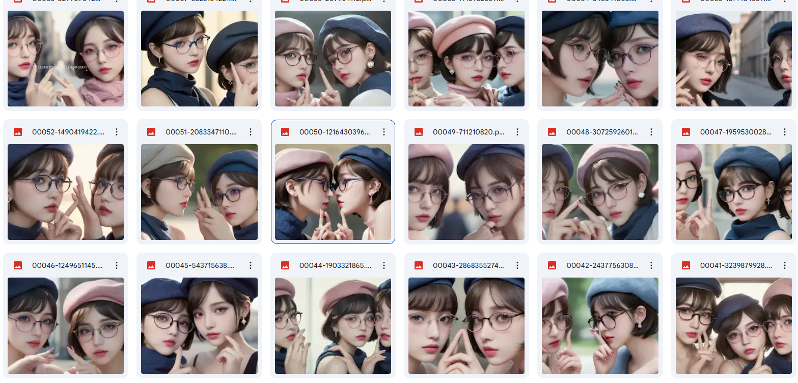 結果はGoogle Drive上に生成される。眼福です。
