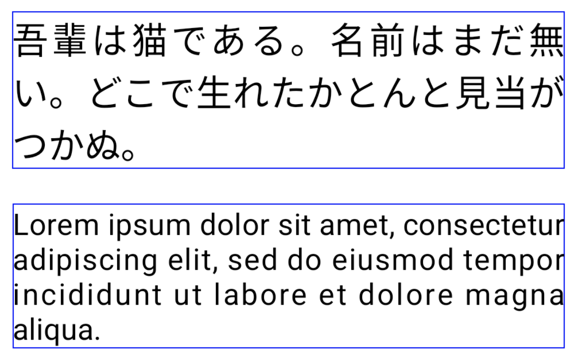 日本語・中国語のテキストも美しくレイアウト
