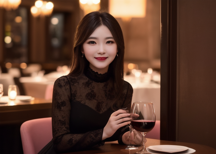 おしゃれな高級レストランの画像