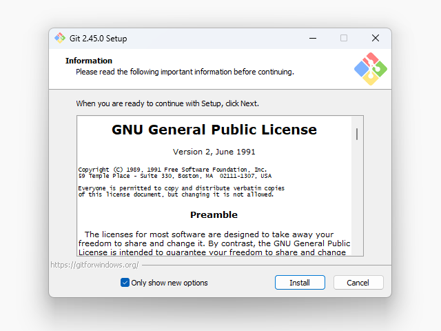 「Git for Windows」v2.45.0