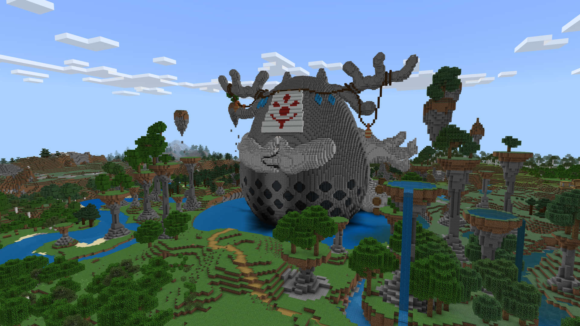 石像の間には自然溢れる世界