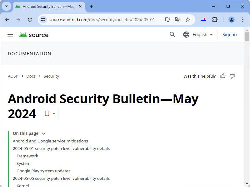 Androidにセキュリティアップデート