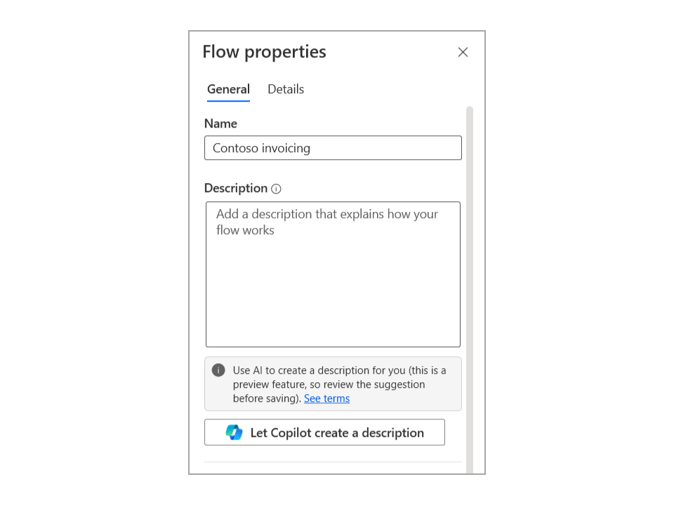 「Copilot」でフローの説明を生成