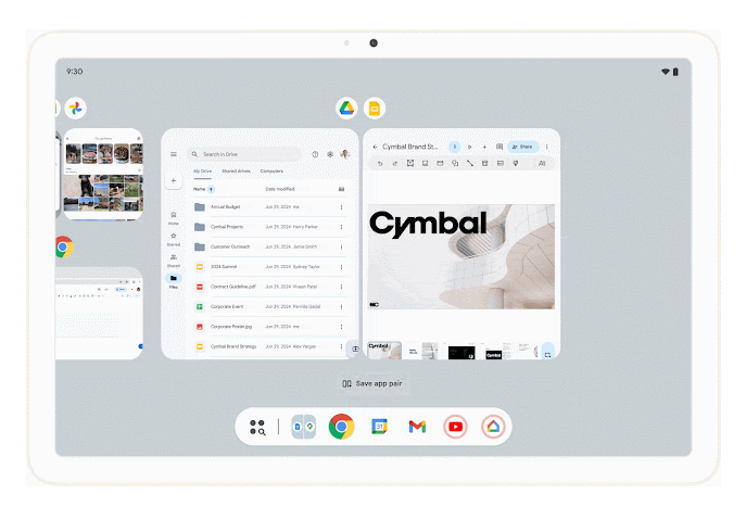 大画面デバイスのマルチタスクが改善