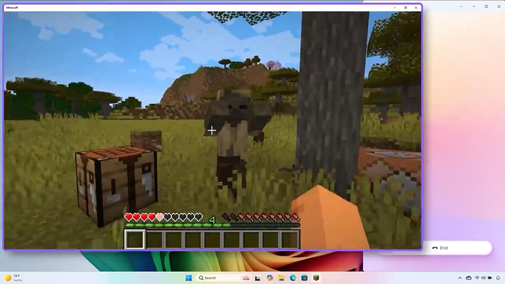 突如現われたゾンビに対し、Copilotが「ゾンビから逃げろ！」とアドバイス