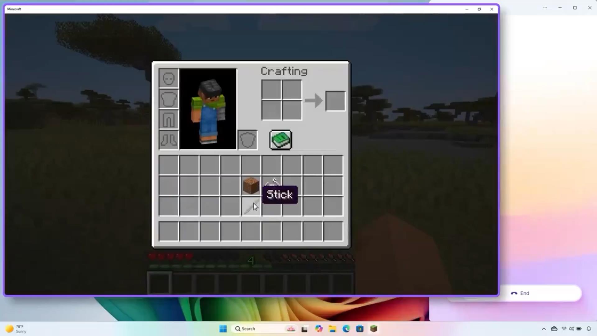 Copilotが剣のクラフトの仕方を説明