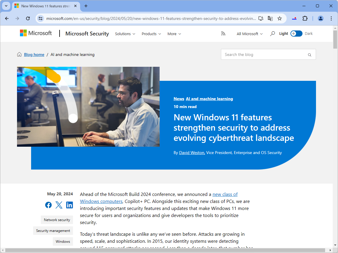 公式ブログ「Microsoft Security Blog」