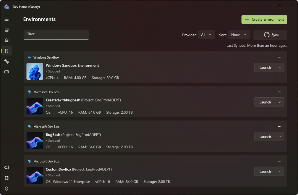 ［環境］が実験的機能を卒業