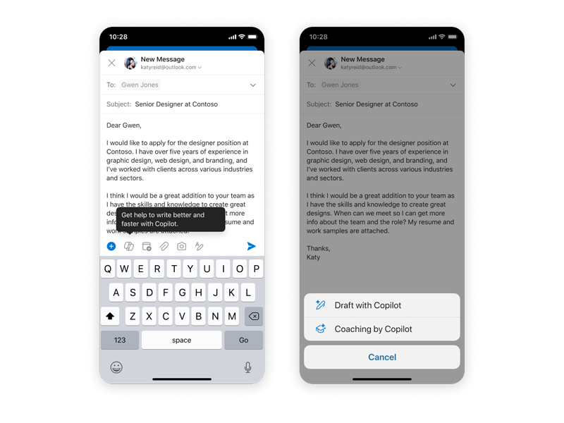 モバイル版でCopilotが利用可能に