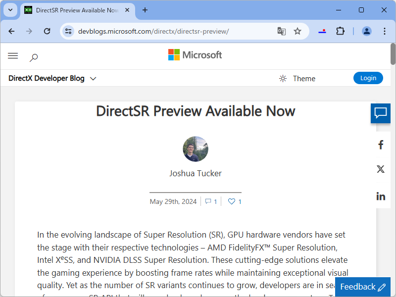 公式ブログ「Windows Developer Blog」
