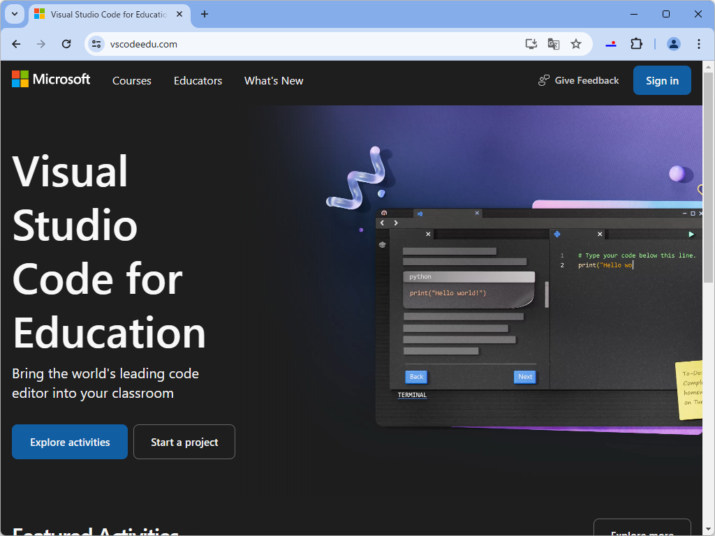 Microsoft、「Visual Studio Code for Education」を発表