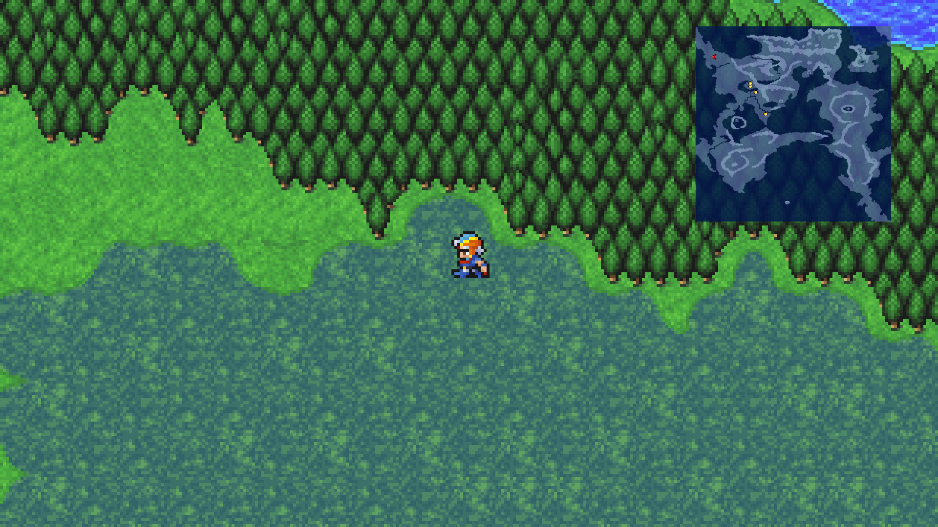 本来はマップの右上に向かうところを、あえて左上に向かう