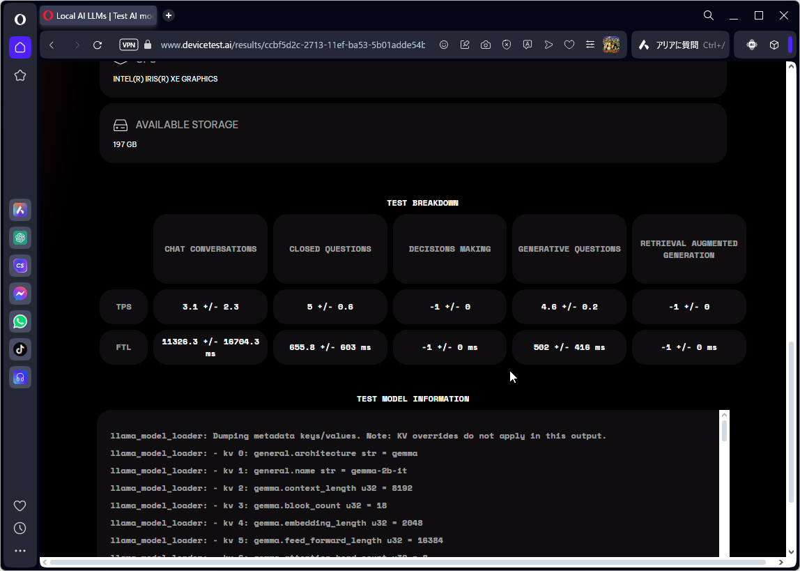 TPSとFTLは作業ごとに表示可能