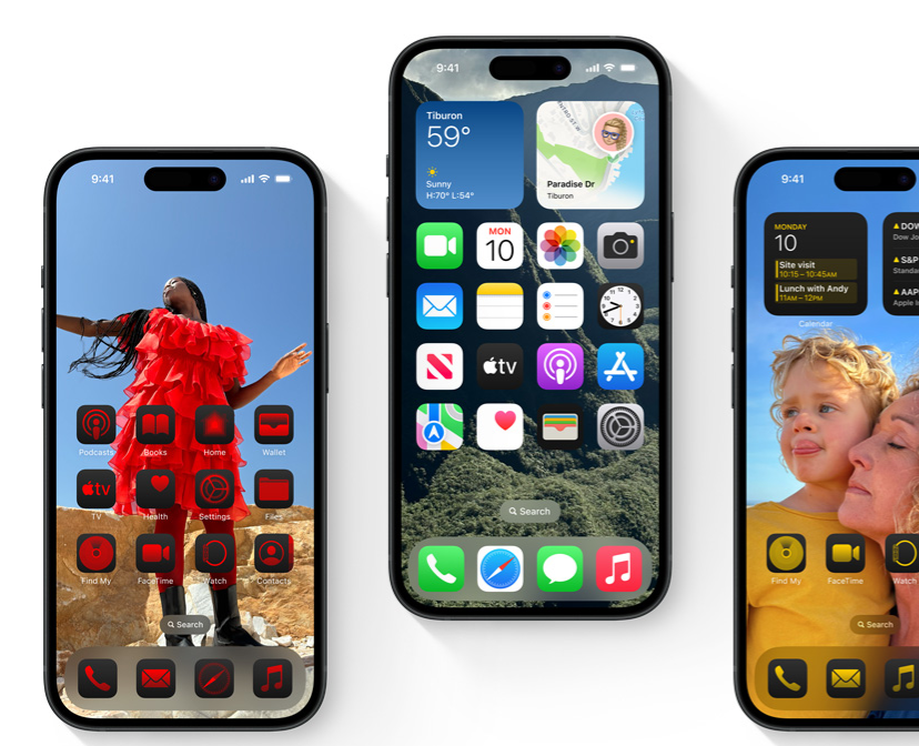 ホーム画面ではアイコンやウィジェットのレイアウトがより柔軟に