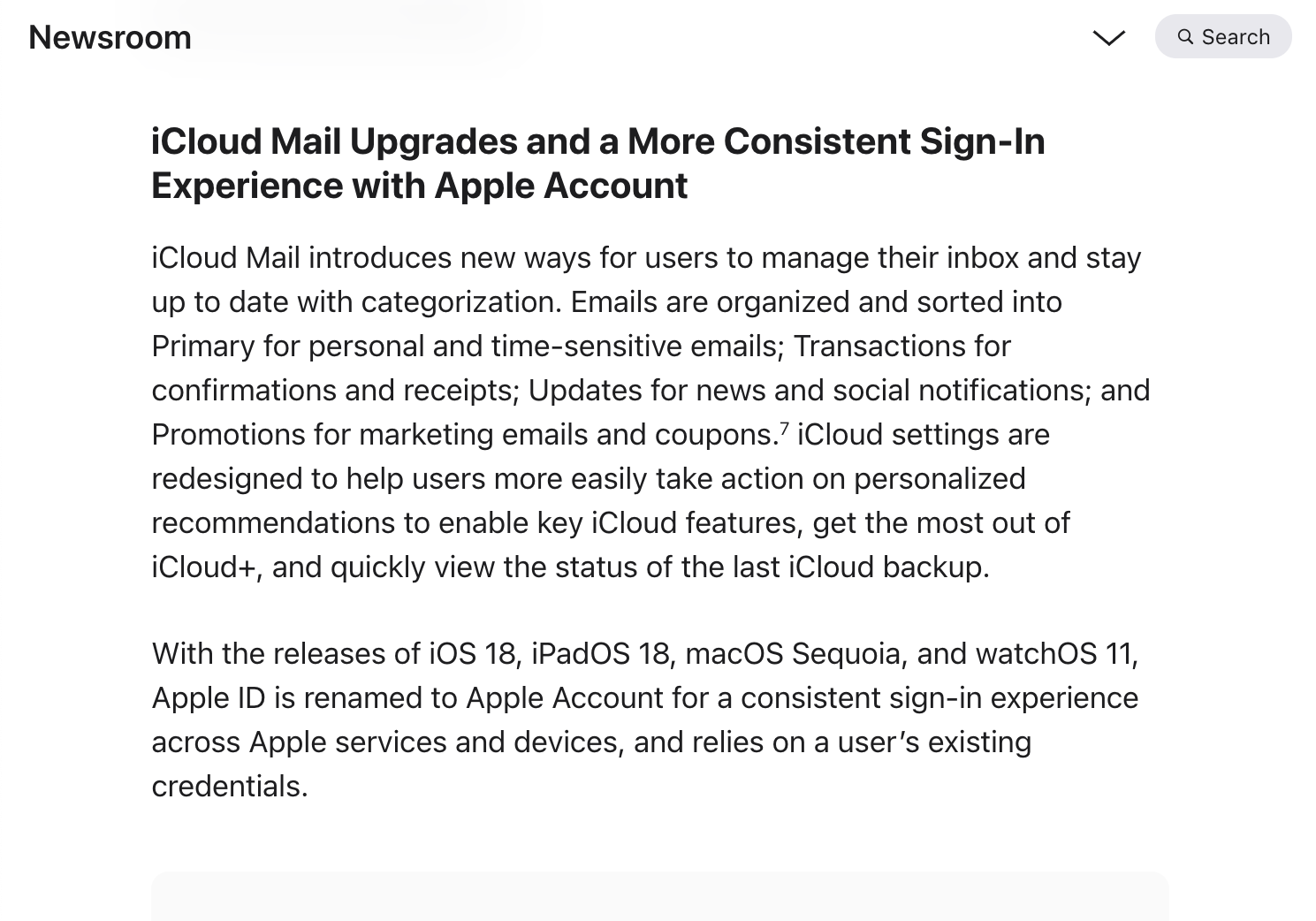 「Apple ID」が「Apple Account」に名称を変更