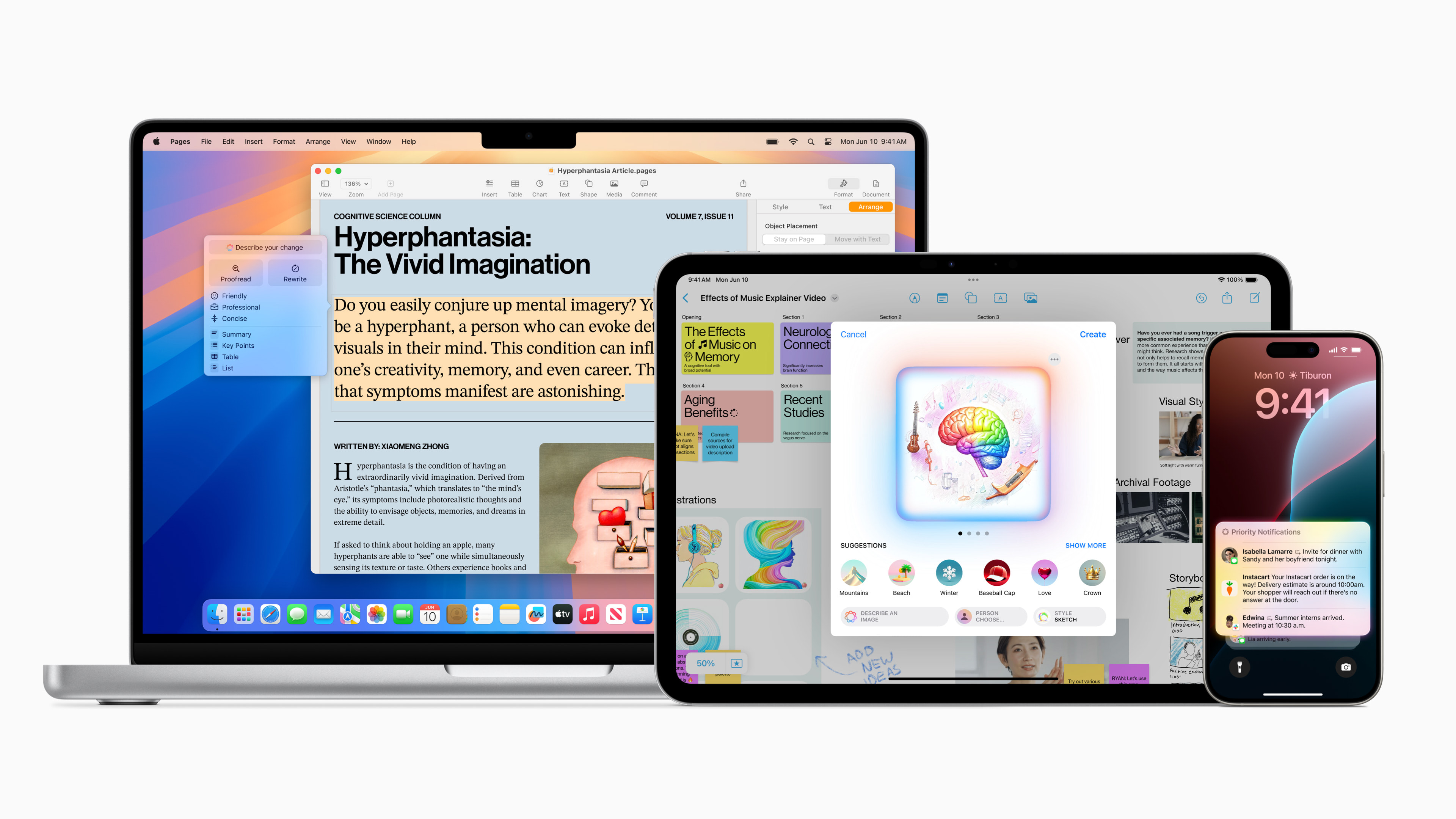 パーソナルAI「Apple Intelligence」を発表