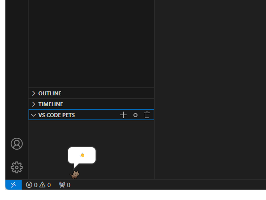 「Visual Studio Code」でいろんなペットが飼える拡張機能「vscode-pets」