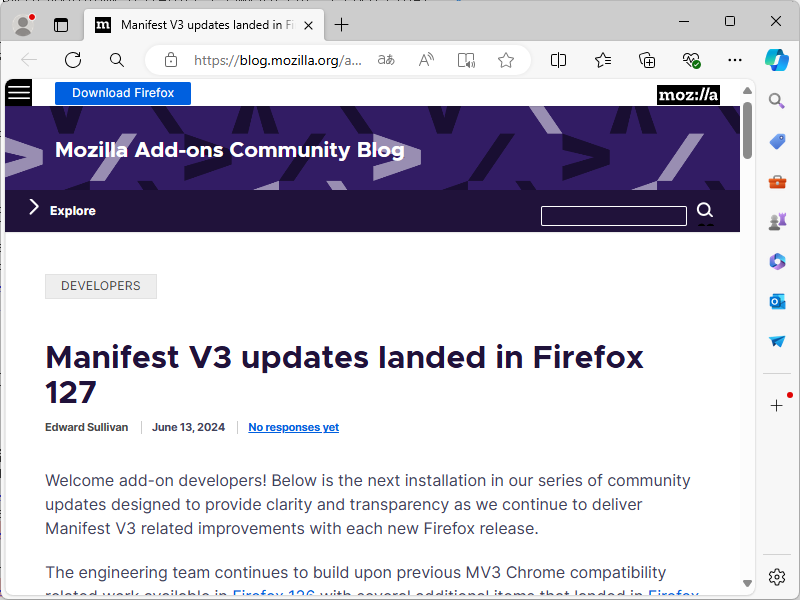 公式ブログ「Mozilla Add-ons Community Blog」