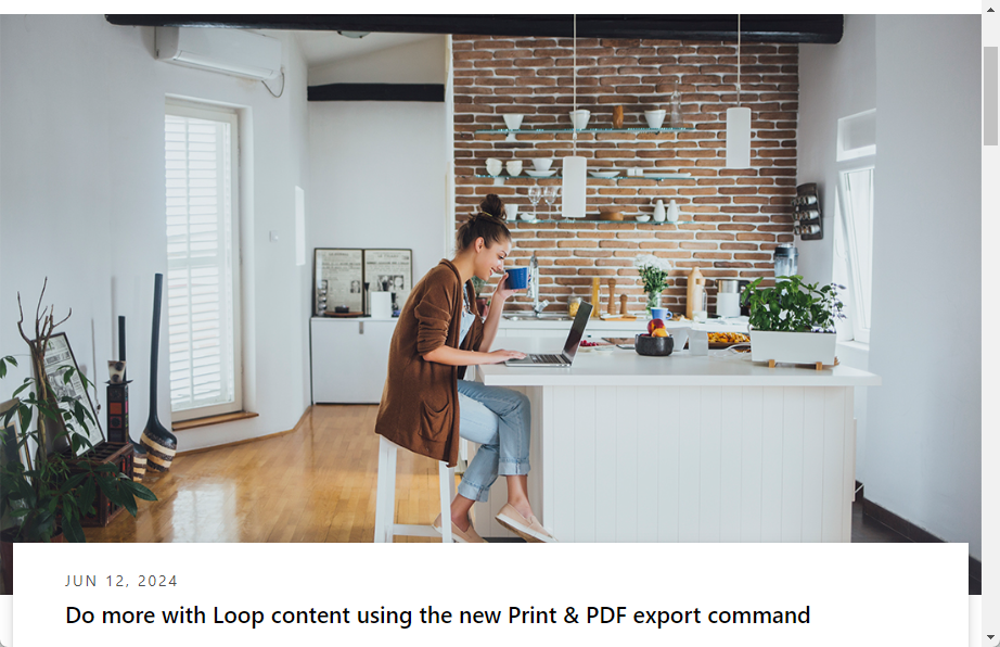 「Microsoft Loop」に、ページをPDF化・印刷できる新機能が追加
