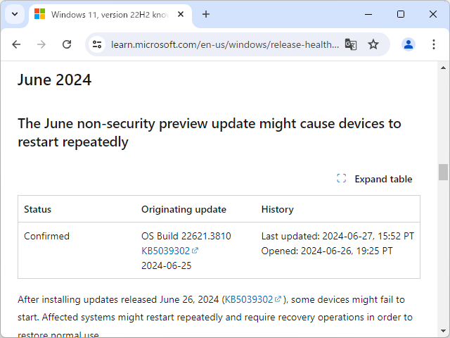 同社のアナウンス