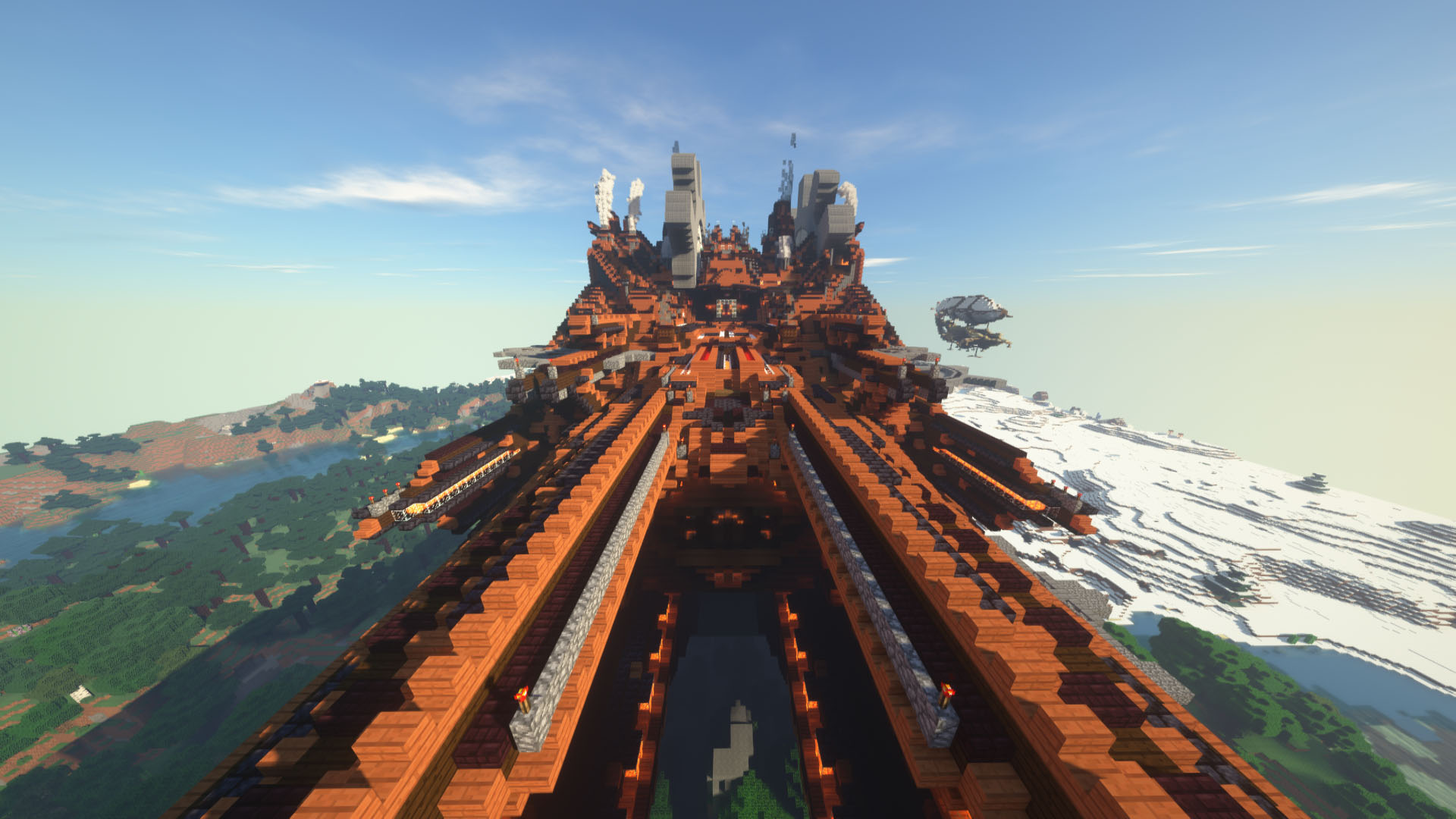 細部まで作り込まれたデザインが魅力の巨大な蒸気船が舞台