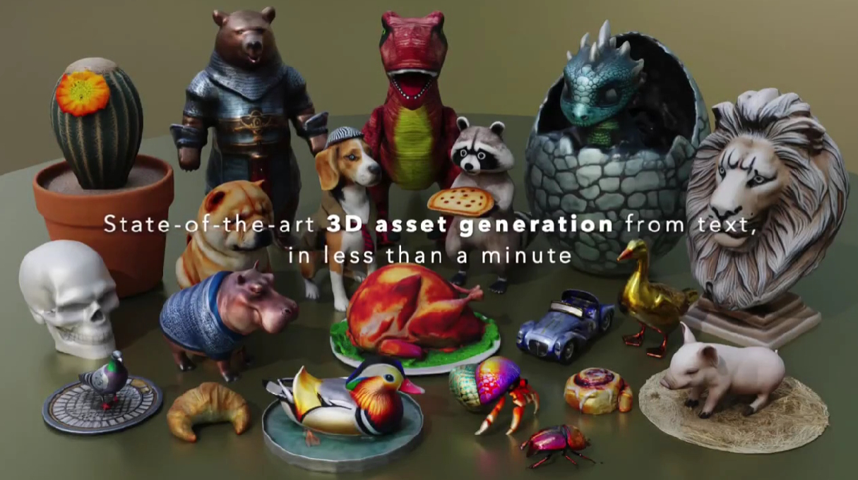 「Meta 3D Gen」で生成された3Dアセットのサンプル