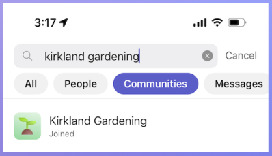 コミュニティ検索（モバイル版）