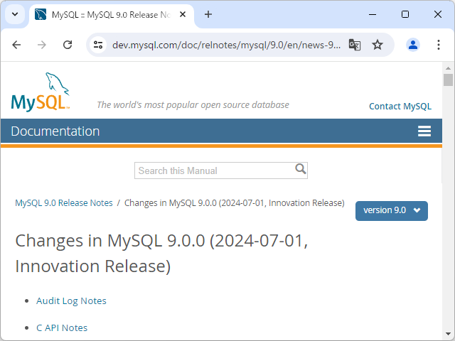 「MySQL 9.0」がリリース