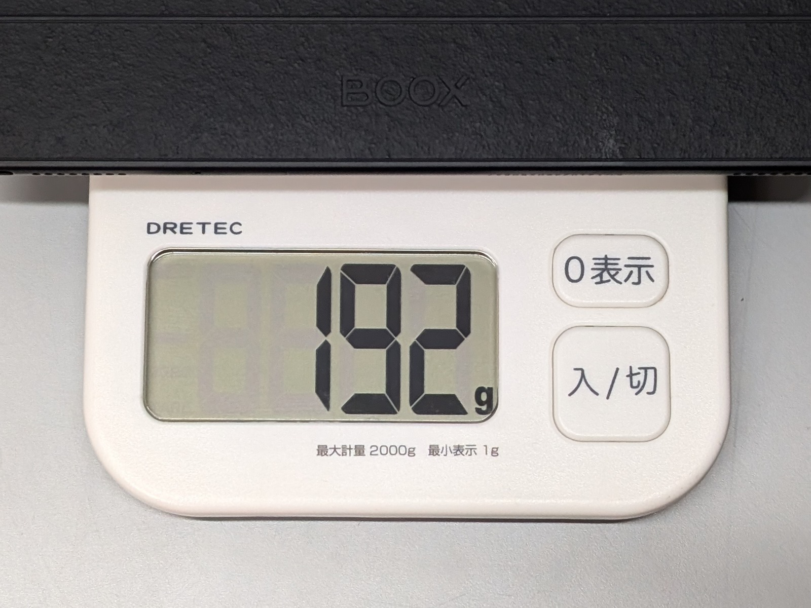 BOOXは実測192g
