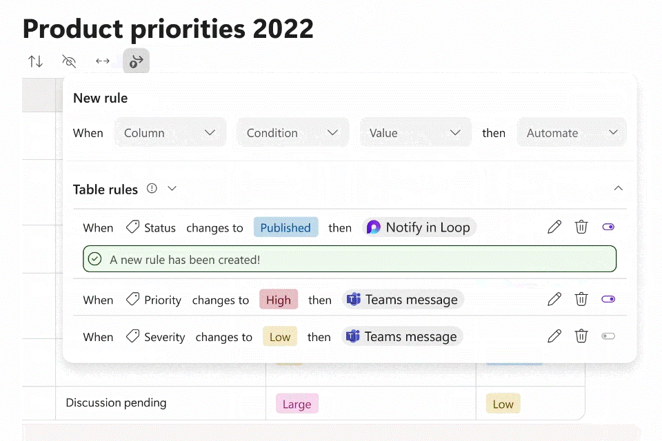 「Loop」内で完結した通知条件