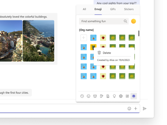 Unicodeにない絵文字や所属する組織独自の文化を反映させた絵文字をアップロードしてリアクションに
