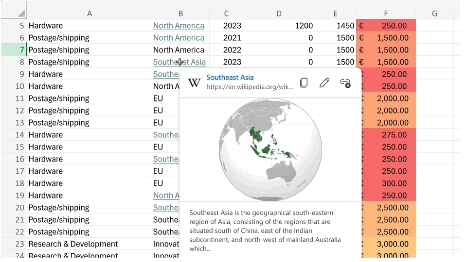 リンクにマウスカーソルを合わせると、リンク先コンテンツのプレビューを表示