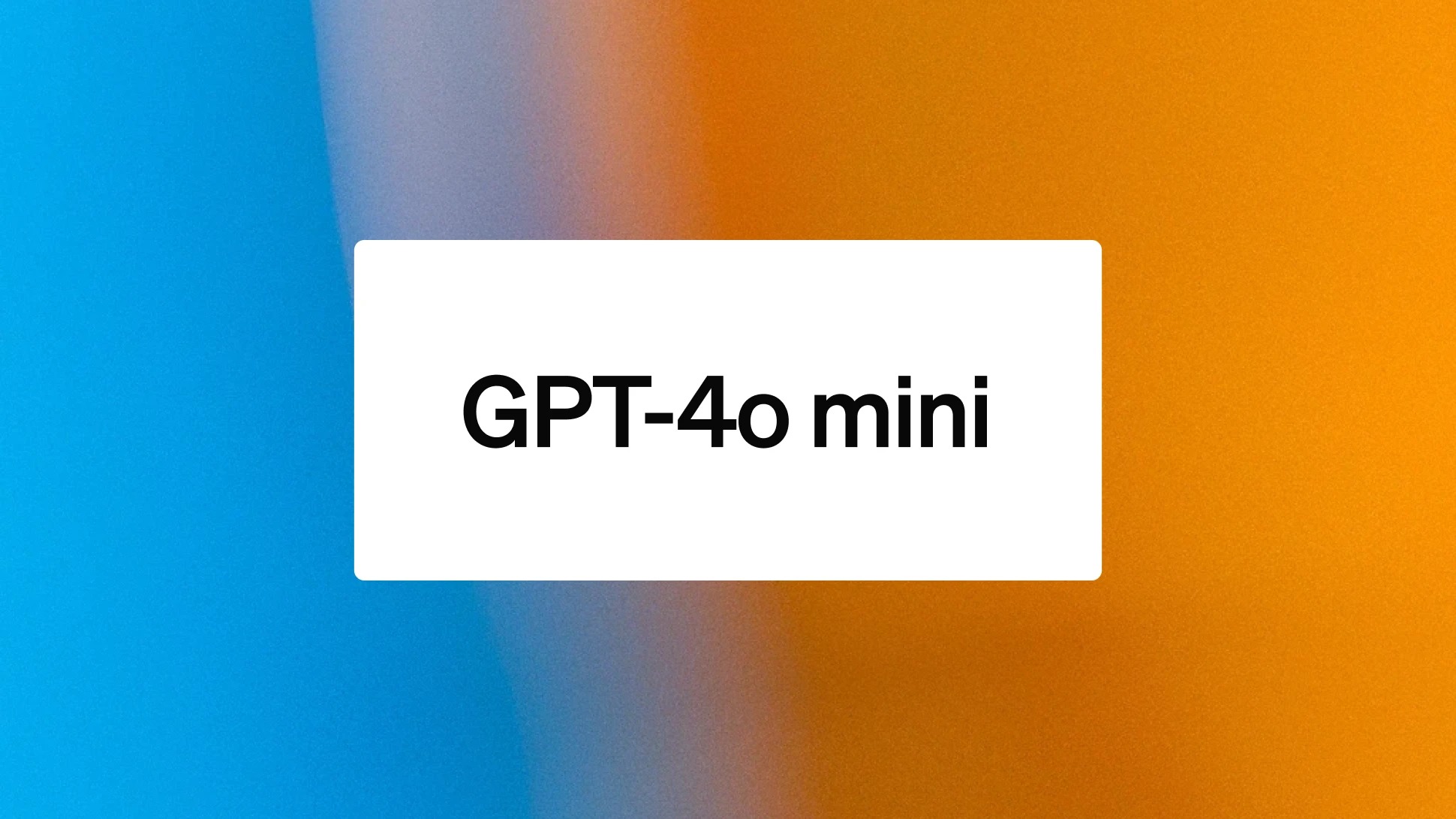 OpenAI、「GPT-4o mini」を発表