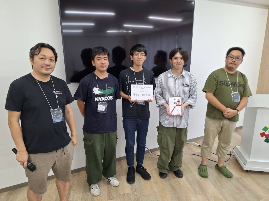 司会進行：清水亮氏／優勝チーム：捗dle（はかどる）（3名）／審査員：深水拓郎氏