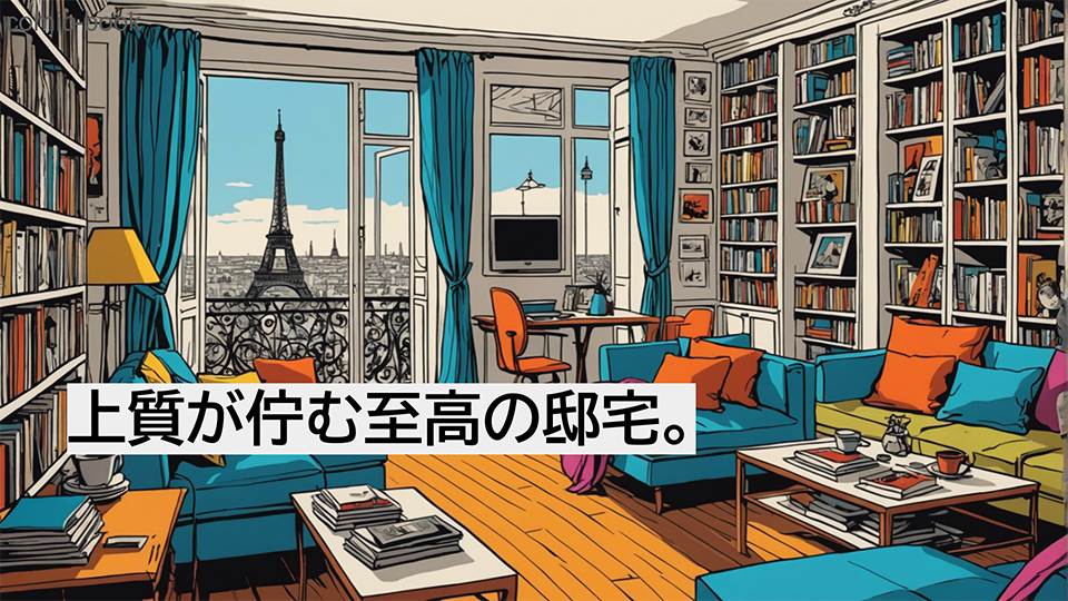 筆者が開発した<a href="https://ja.aicu.ai/aicu-saiad/" class="n" target="_blank">「SAIAD Generator」</a>。Google Slidesだけでマンションポエムが同時に17種類の画風で生成される。スクリプトでStability AI APIを使用している