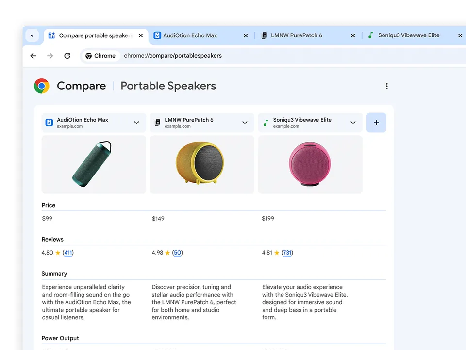 ショッピングサイトのタブを行ったり来たり……を解消してくれるタブの比較機能