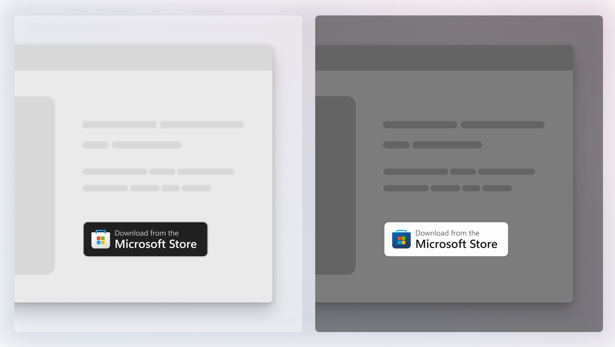新しい「Microsoft Store」バッジ