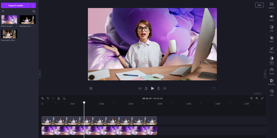下のトラックに任意のビデオや画像を重ねられる