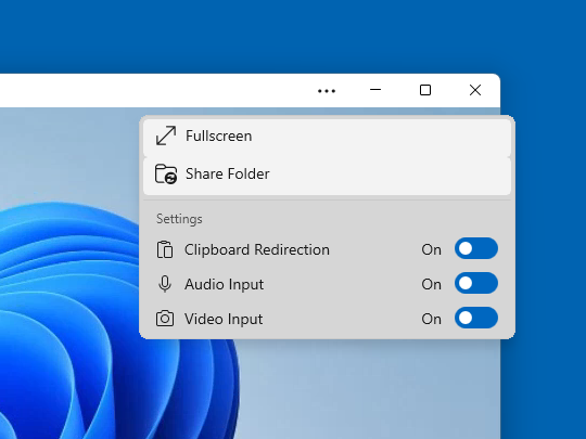 タイトルバー右側の［…］アイコンからアクセスできる新機能