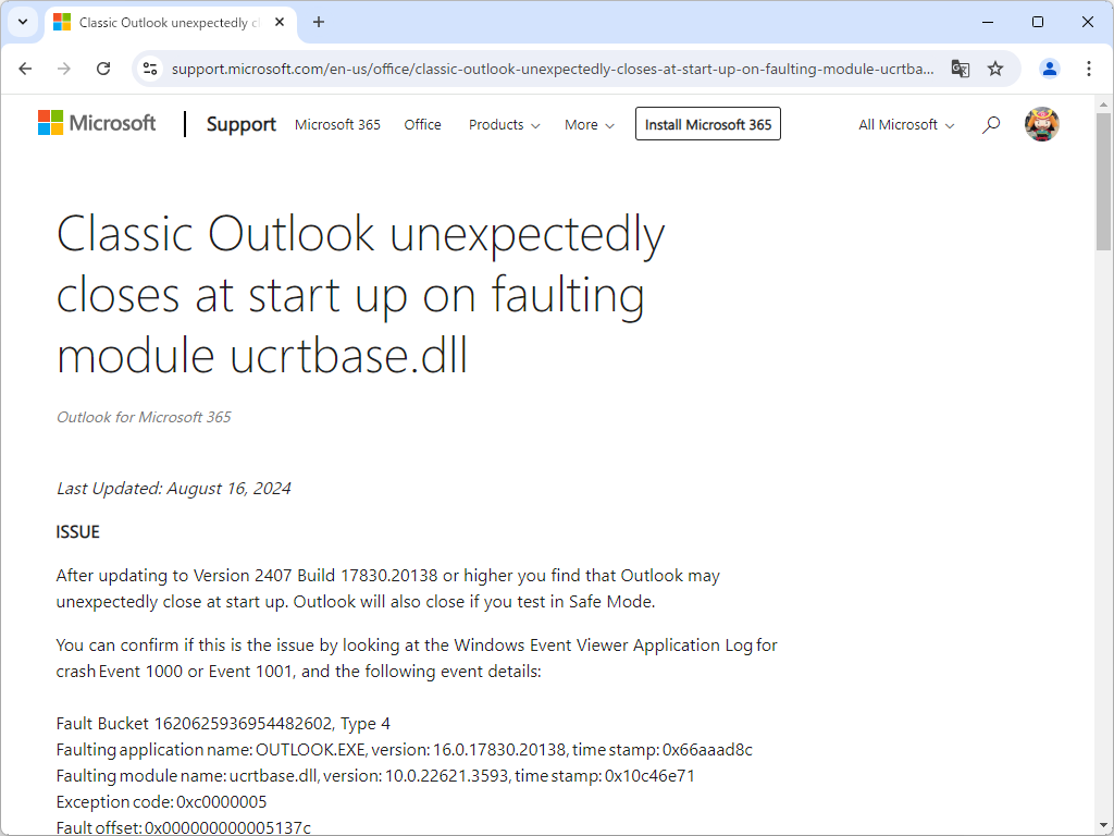 同社のサポートページ
