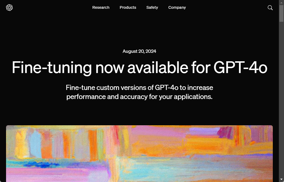 OpenAI、「GPT-4o」をファインチューニング可能に